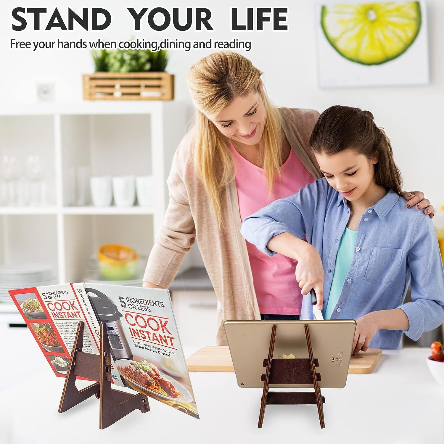 2 Packs Wooden Display Stand, Plate Holder Display Stand for Display Decorative Photo Frame Stand, Easel Display Stand — image 3
