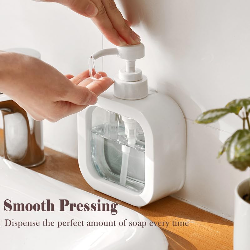 Soap Dispenser, 2 Pack 18Oz/500ml Liquid Soap Dispenser Stylish Hand Soap Dish Dispenser with Pump and 12Pcs Waterproof Labels for Bathroom,Kitchen Decor — image 3