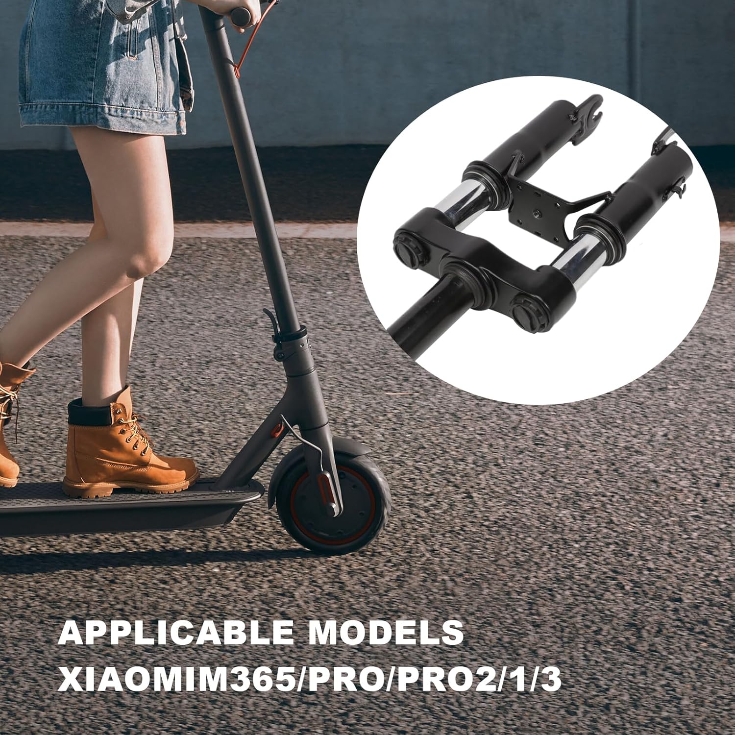Front fork shock absorber mounting set for Xiaomi M365 Pro/Pro2/1S/Essential Lite/Mi 3 mudguard/footrest/scooter shock absorption parts โ image 5