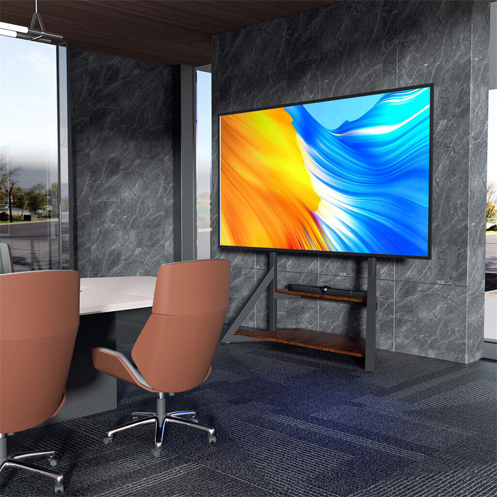 Reinforced Metal 40-100" Tv Floor Stand 2 Tier Shelf Tv Mount Adjustable Height โ image 3