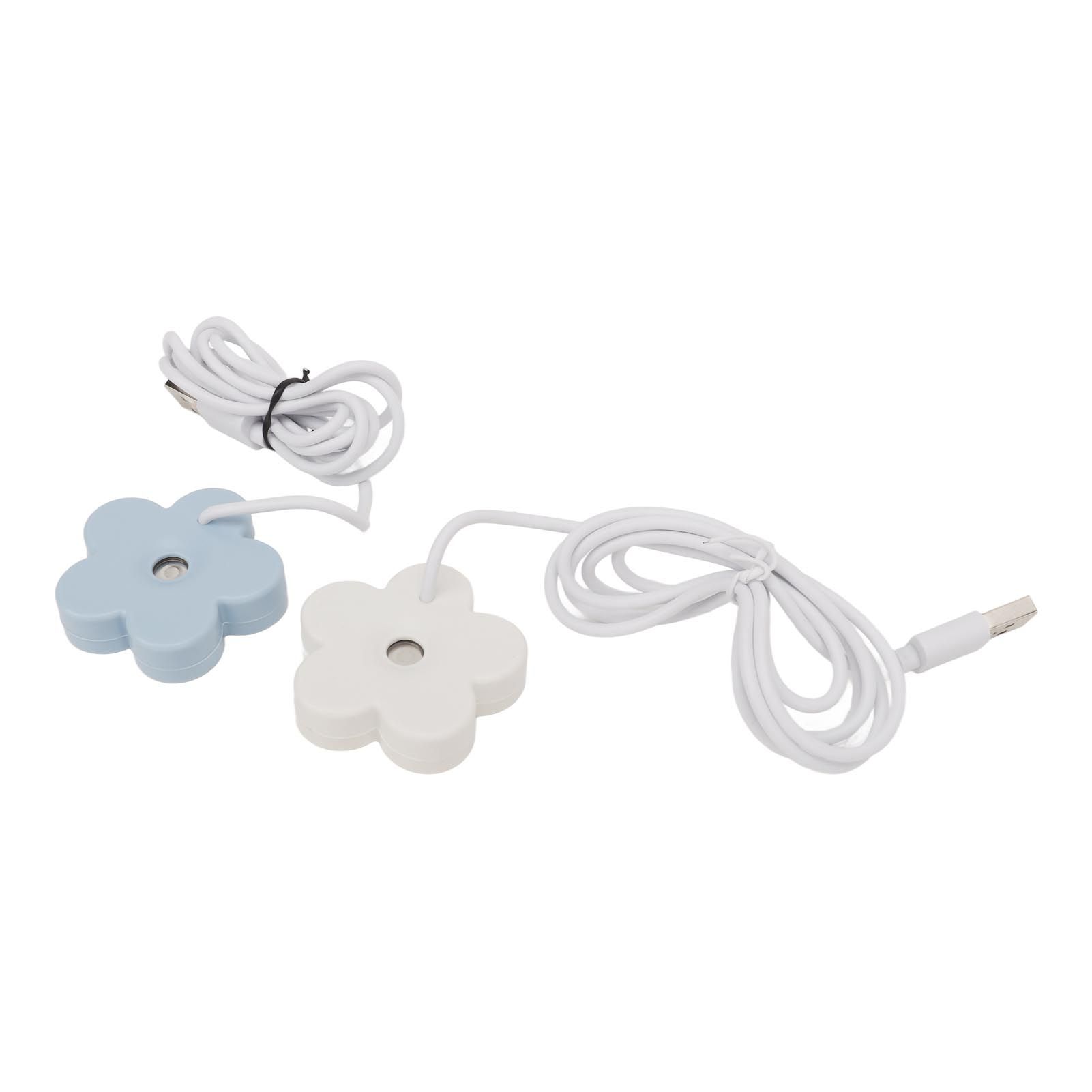 Small Flower USB Humidifier Creative Cute Atomization Mist Maker Portable Waterproof Air Humidifier White Blue β image 6