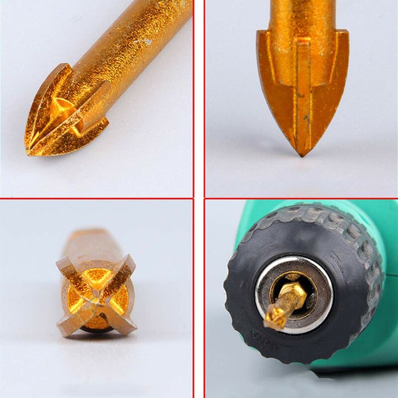 10 pcs 6Mm Tungsten Carbide Drill Bit Set With Flat Hex Shank For Mirror Porcelain Marble — image 4