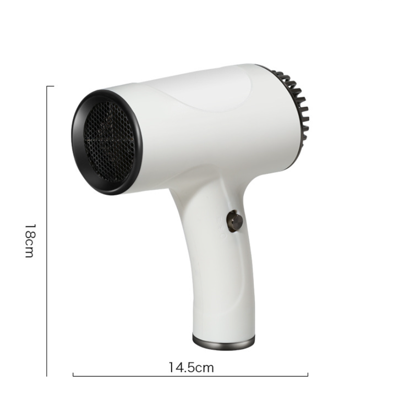 Green Ultra-Lightweight Ionic Cordless Hair Dryer, USB Rechargeable Portable Blow Dryer with Cool Air for Travel & Home — image 6