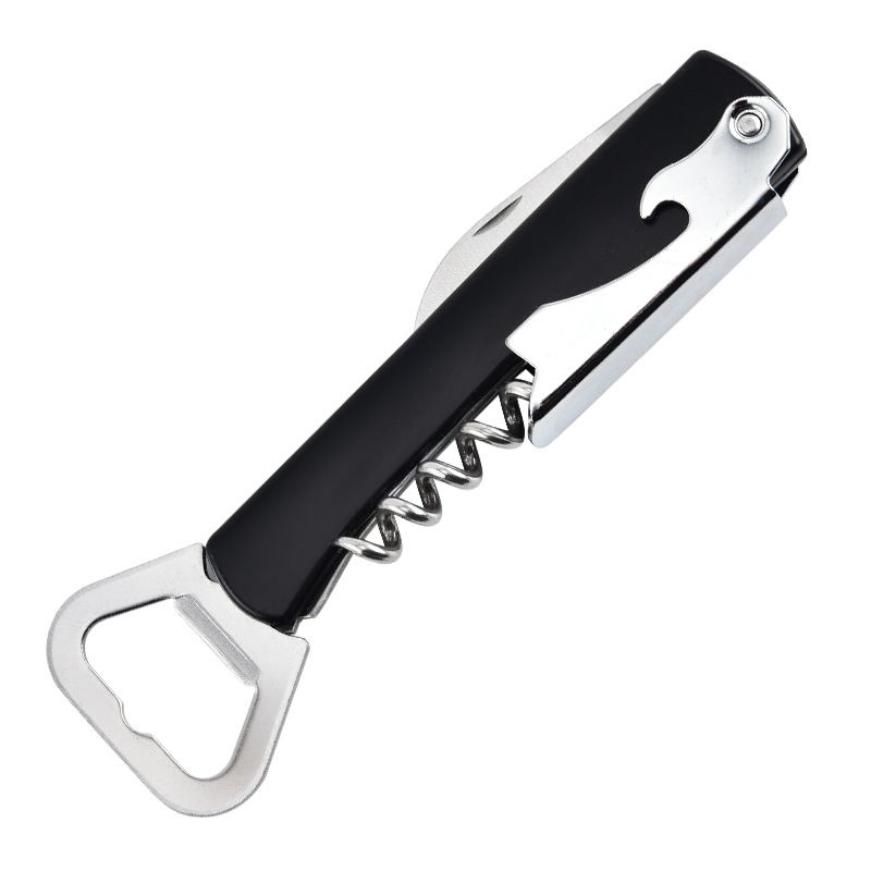 Multi-Use Bottle Opener, black Helpful Gadgets for Elderly Home Steel Beer Wine Opener Stainless Opener Household Can Kitchen