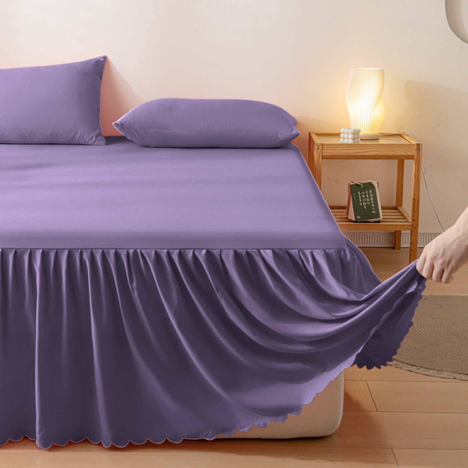 Bed Skirt Queen Size Ruffled Bed Skirt with Split Corners, Queen Bed Skirt Drop, Queen Size Bed Skirt, for Ruffled Bed Skirt with Split Corners, Bed Skirt โ image 4