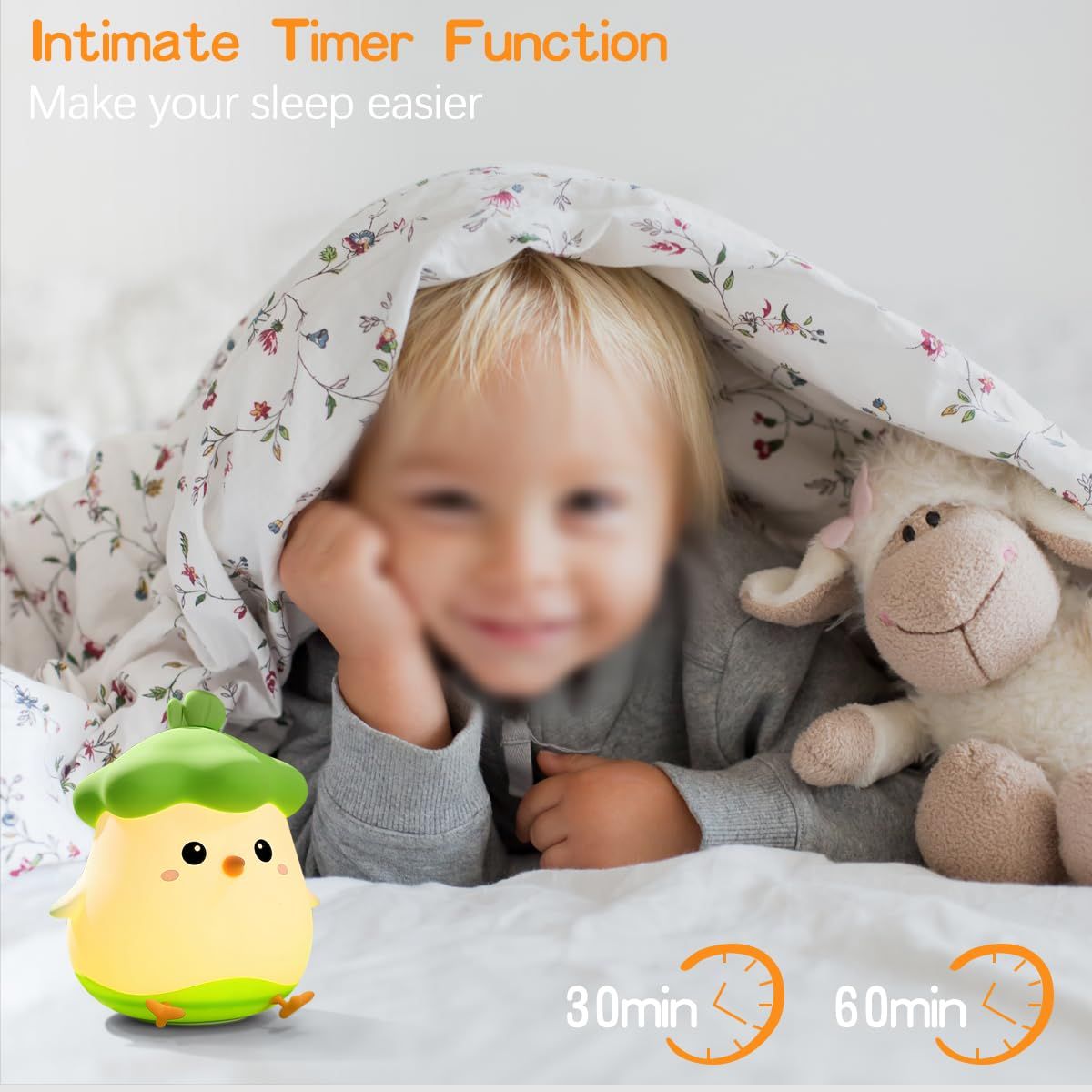 Night Light for Kids, Cute Silicone Nursery Chicken Lamp for Baby and Toddler, Animal NightLight for Boys and Girls — image 5