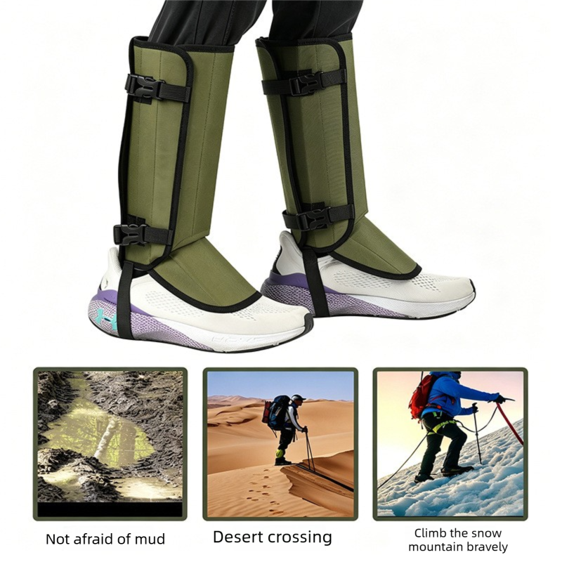 Waterproof Hiking Gaiters Green - 3 Layer Nylon Leg and Boot Covers with Adjustable Buckles for Bushwalking, Camping, Mud, Sand, Rain and Snow - 1 โ image 4