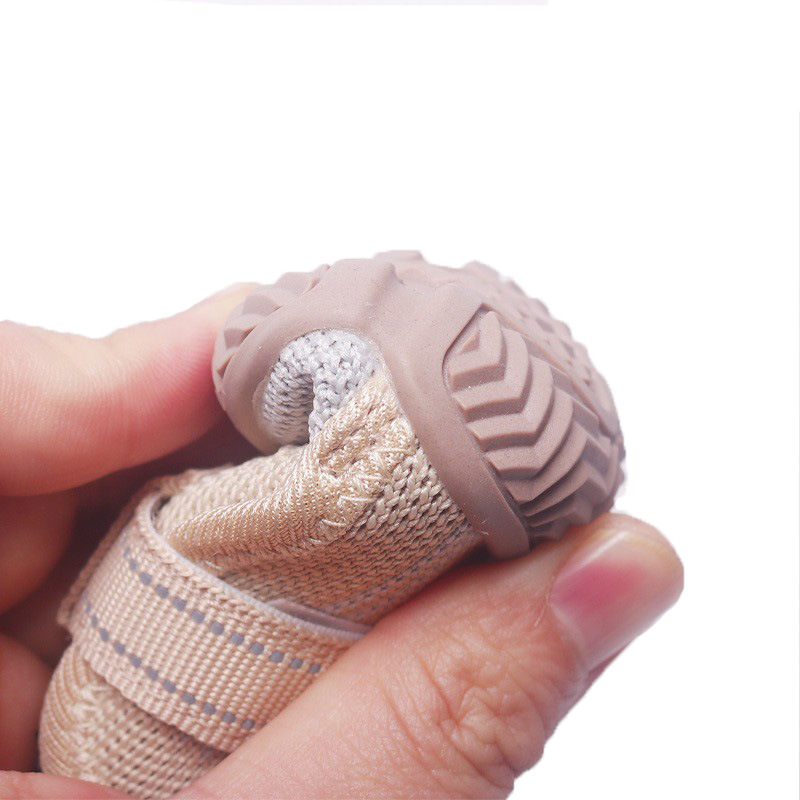 3# Khaki Breathable Woven Dog Shoes for Small to Medium Dogs - Non-Slip, Durable, Anti-Dirty Paw Protectors โ image 2