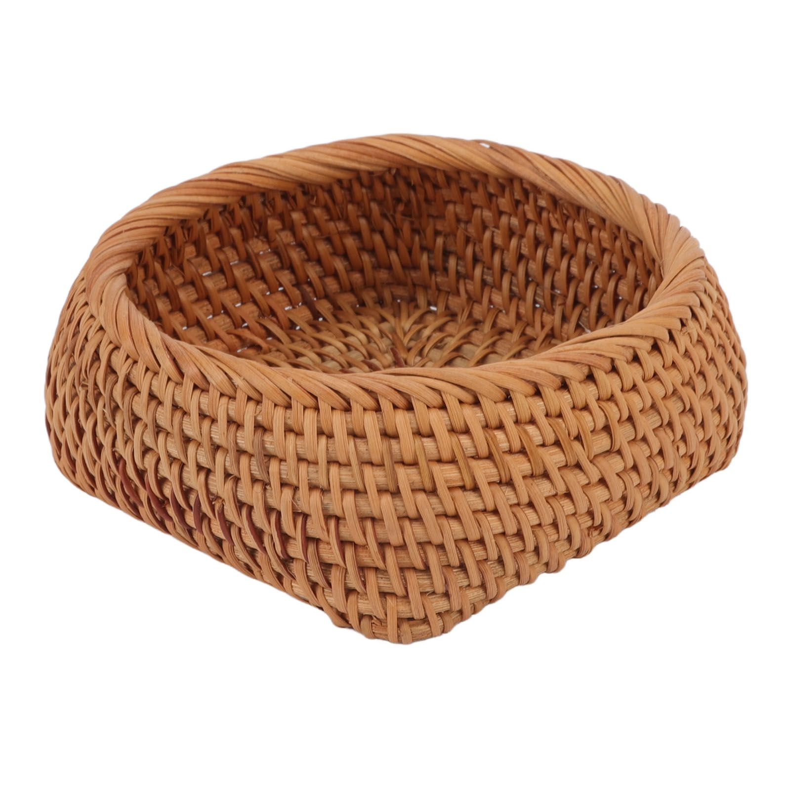 Rattan Storage Basket Hand Woven Simple Exquisite Rattan Organizer Storage Basket for Tea Sets Tableware L โ image 6