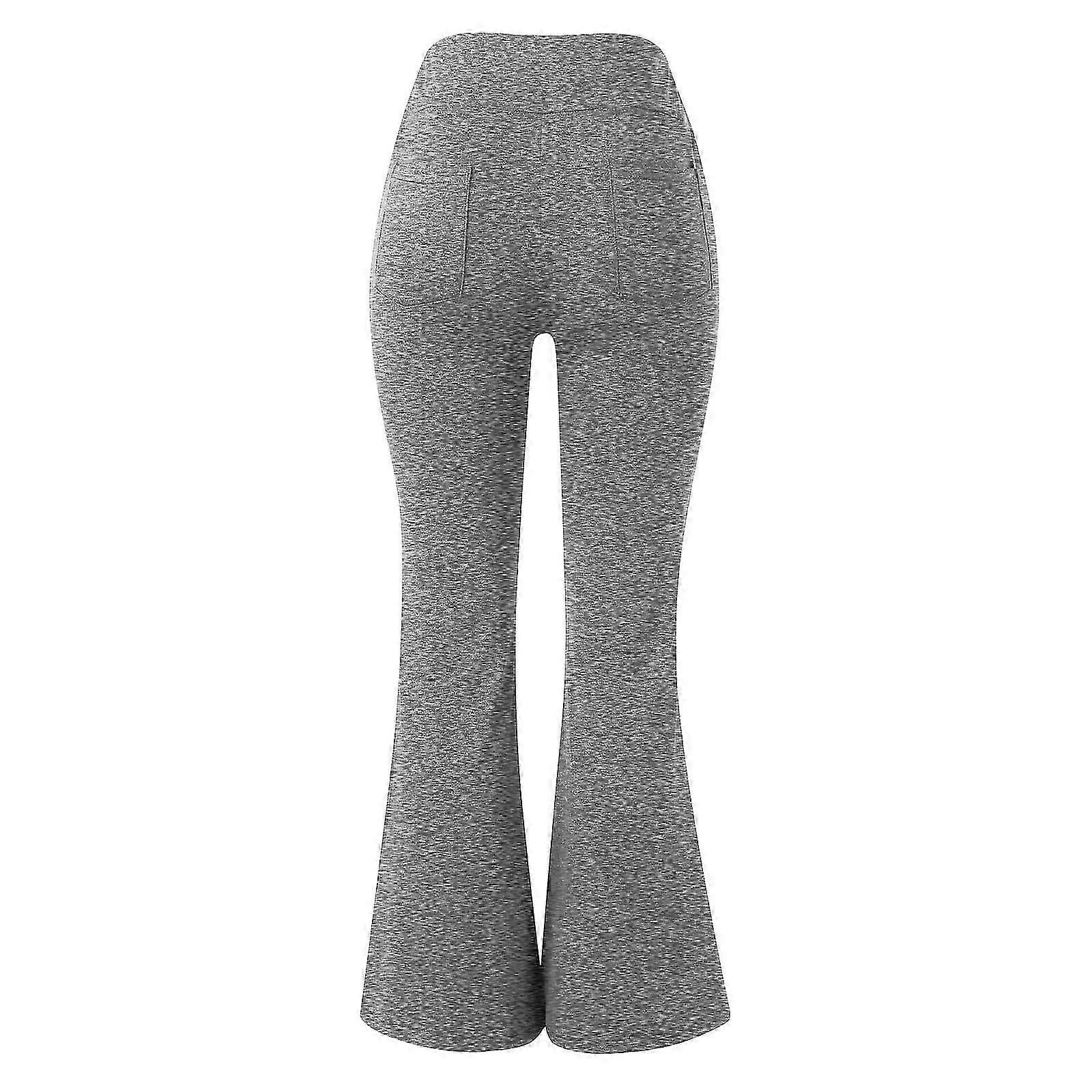 Women's High Waist Yoga Leggings with Pockets Workout Fitness Pants Stretch Casual Sports Trousers - Dark Gray 2XL โ image 4