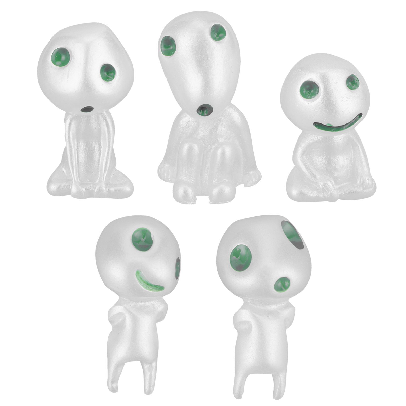 5Pcs Luminous Small Ornaments Outdoor Lawn Decoration Garden Statues for Courtyard Balcony Decor