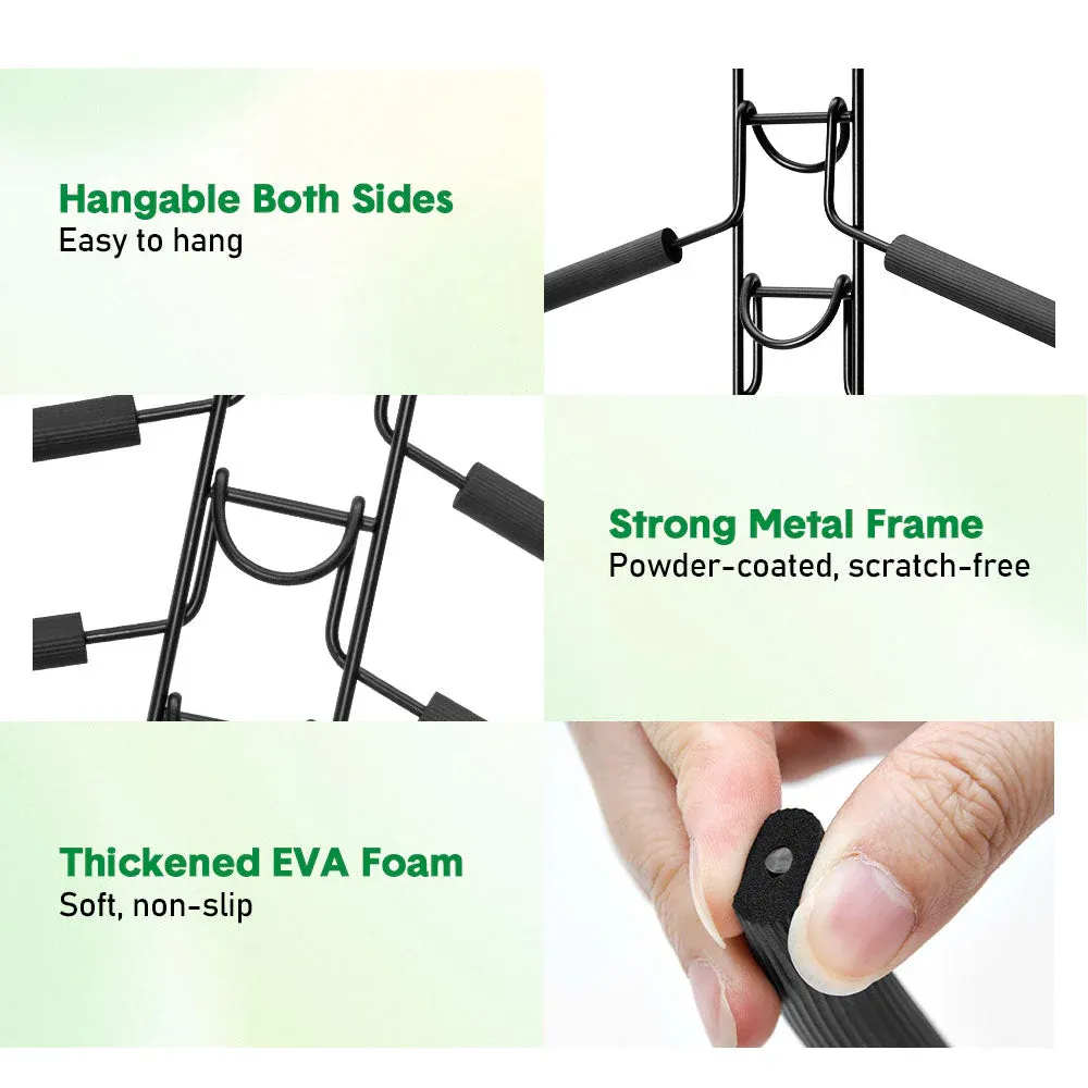 8 Sets Magic Clothes Hangers Detachable 5-in-1 Multilayer Carbon Steel Coat Hanger with Anti-Slip Foam Sleeves Space Saving for Wardrobe Closet Storage โ image 4