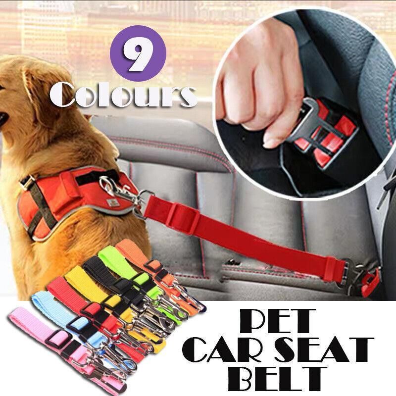 Adjustable Pet Harness Lead for Car Travel with Clip Attachment Nylon Restraint Strap - Blue โ image 2