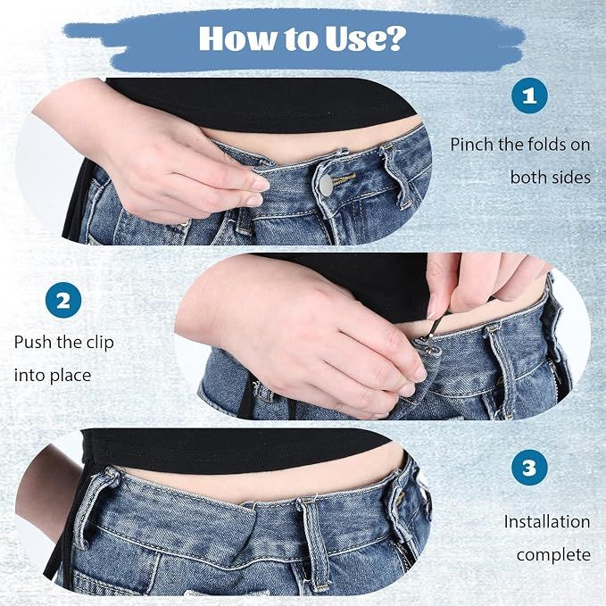 8 Piece Trouser Shortener Waist Adjuster for Jeans โ image 3