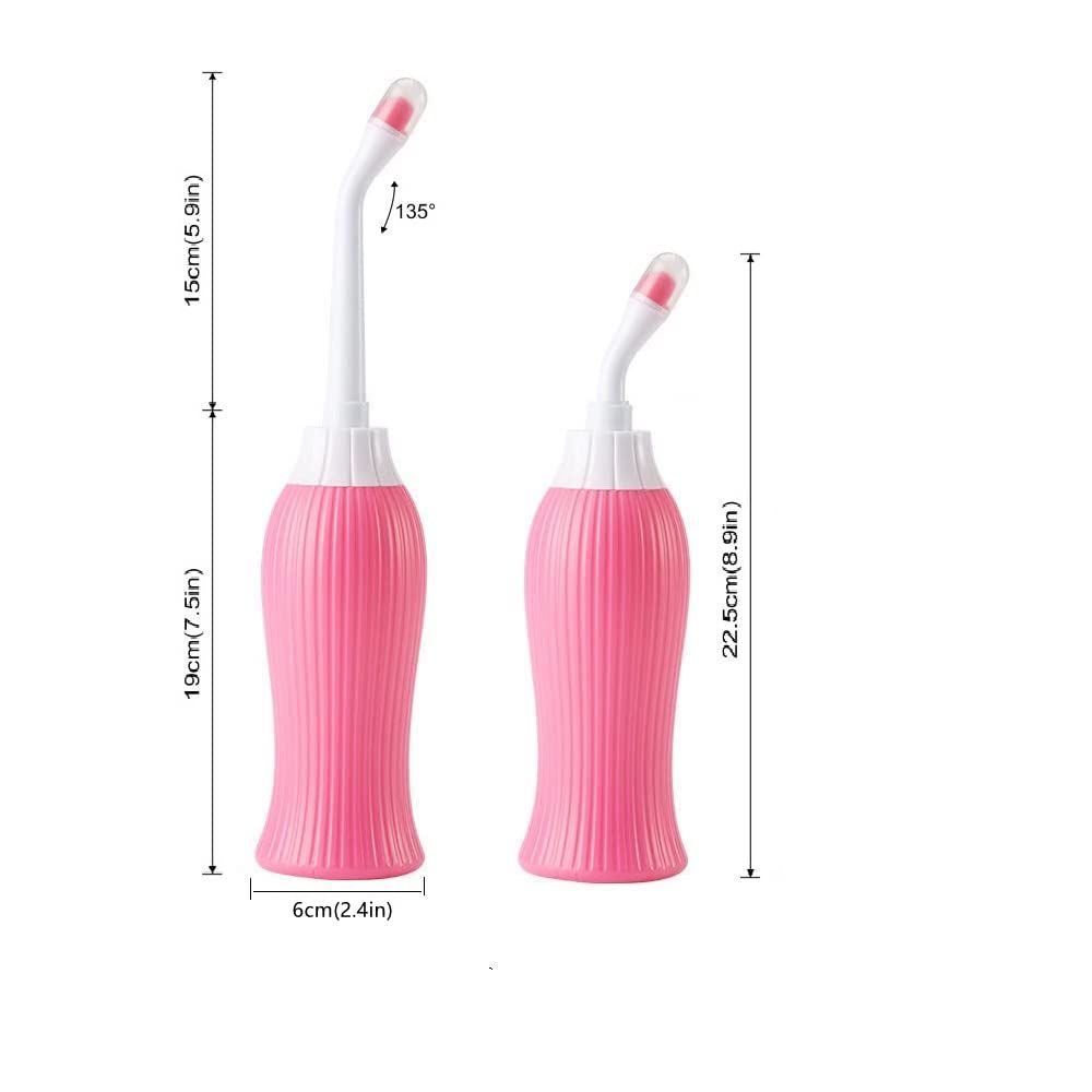 Portable 16oz Manual Bottle for Travel Bidet Sprayer Medical Cleaner Washing Ass (450ml) (2pcs red and green) โ image 4