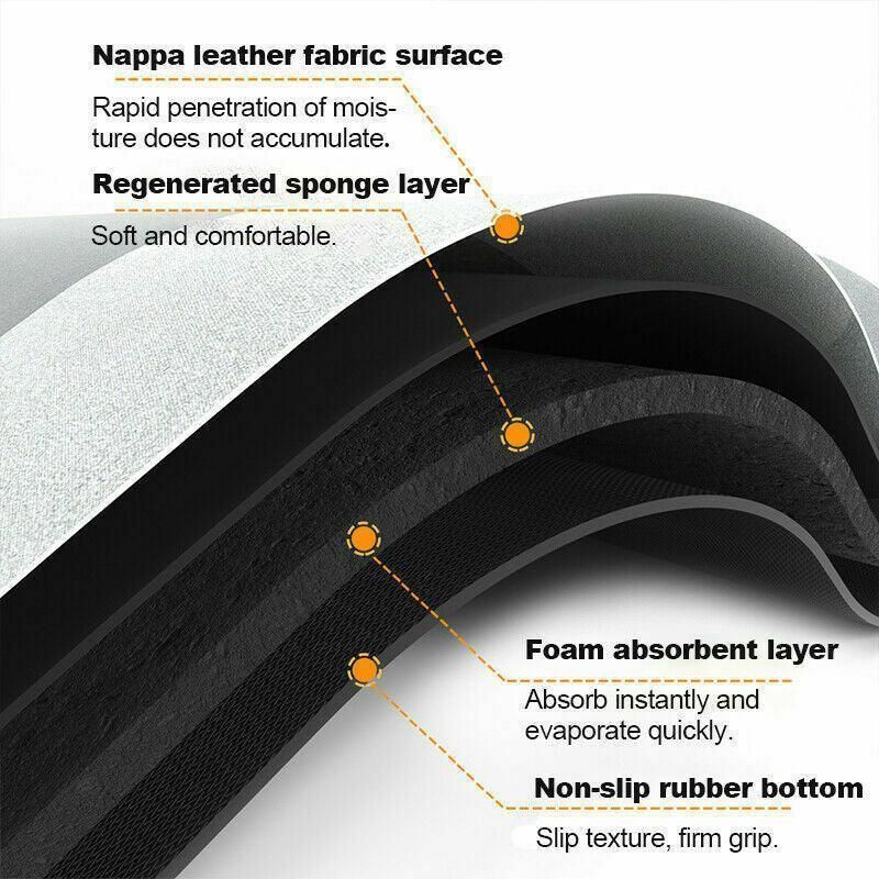 40 × 60CM Super Absorbent Floor Mat Soft Quick-Drying Non-Slip Diatom Mud Bath - Grey-Oval — image 5