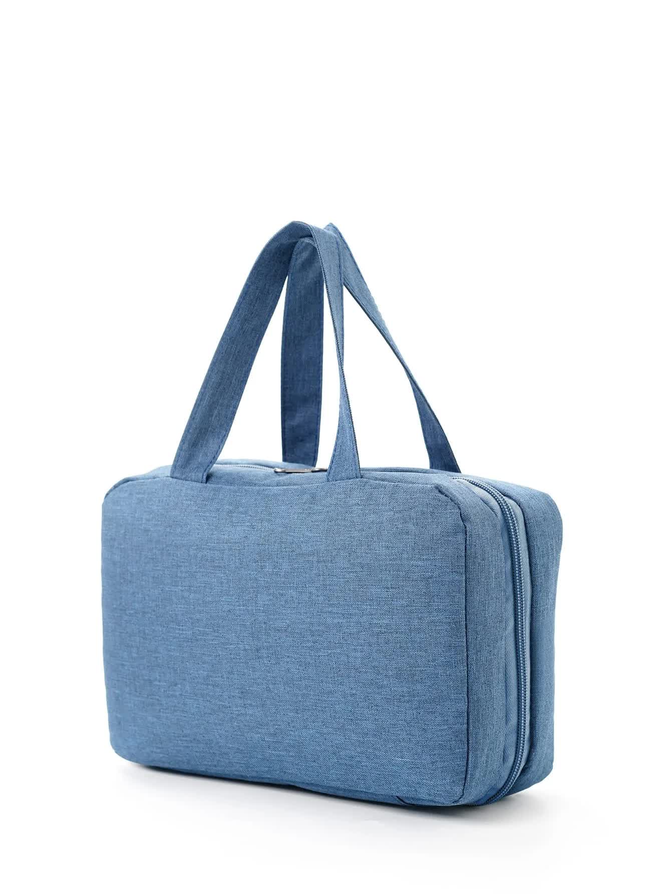 Yellow Multipurpose Portable Travel Toiletry Bag - Waterproof Cosmetic Organizer with Zipper โ image 3