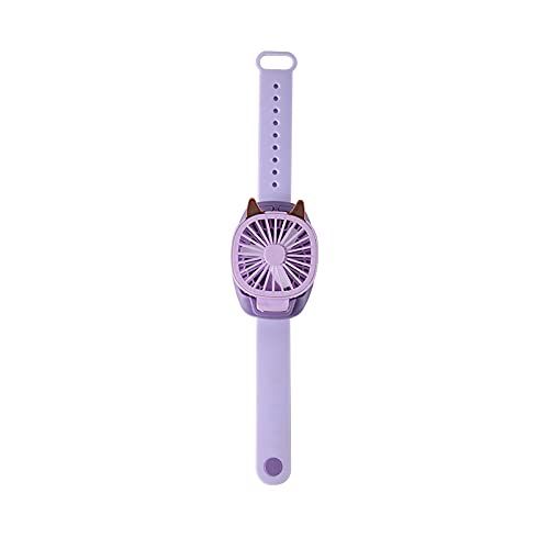 2 pcs Upgrade version USB Rechargeable Fan With Comfortable Wrist Strap Portable Mini Fan Watch Built in colorful LED — image 3