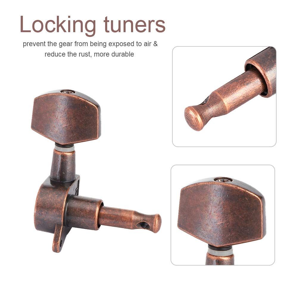 6 pcs/set Red bronze 3L 3R Guitar Tuning Pegs Red Bronze Acoustic Machine Heads Guitars Accessory โ image 5