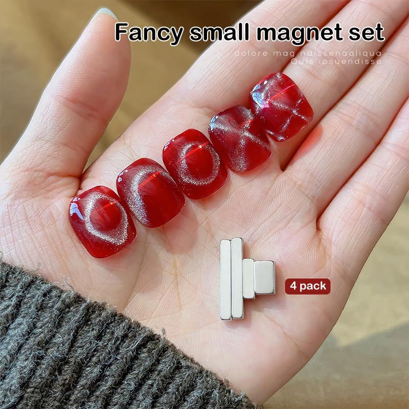 4Pc/set Mini Various Nail Art Magnetic Cat Eye Design Magnet Wand Gel Nail Polish Magic Manicure DIY โ image 4