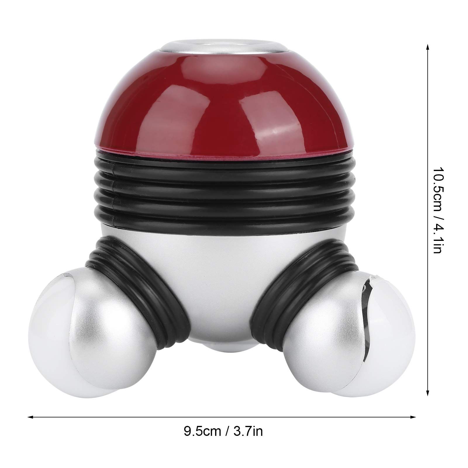 Mini Portable Hand Held Body Vibrating Massager Electric Full Body Massager with LED Light Battery Operated Vibration Massage(Red) โ image 3
