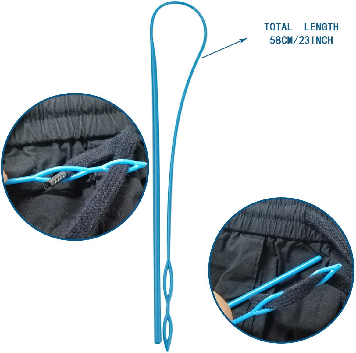 1Pcs 23In Flexible Plastic Drawstring Threader Tool, Easy Threader Drawstring Replacement Tool for Jackets Swim Trunks Pants Sweatpants Shorts — image 2