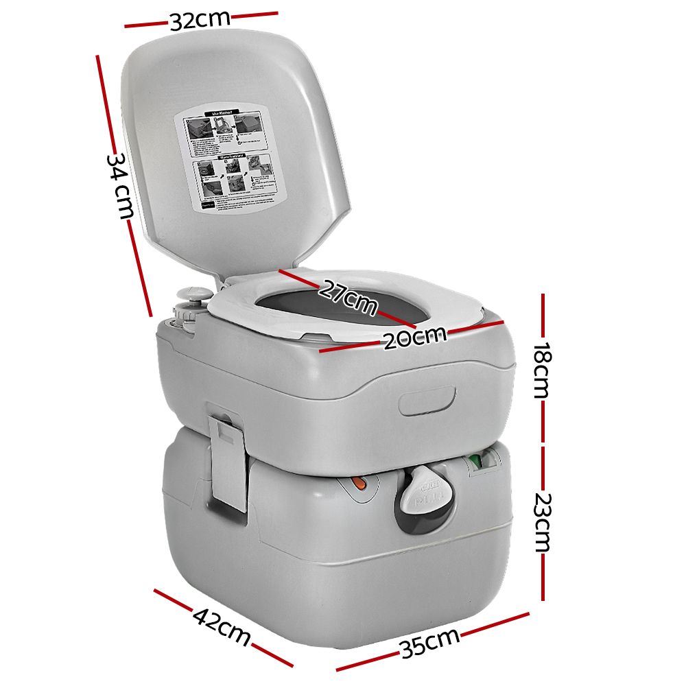 Weisshorn 22L Portable Camping Toilet Outdoor Flush Potty Boating โ image 2