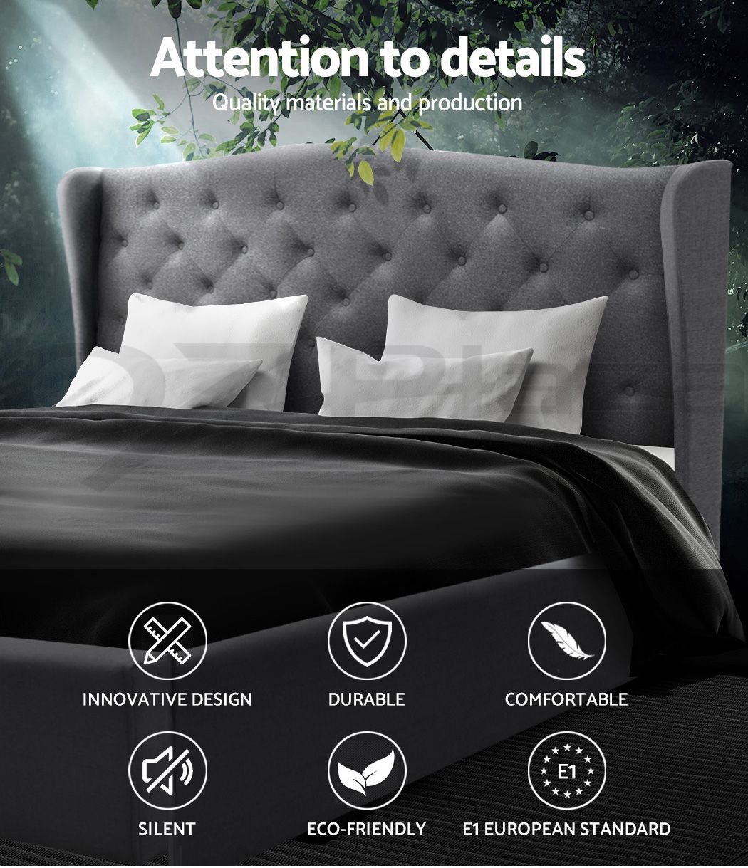 Artiss Bed Frame Queen Size Grey PIER โ image 4