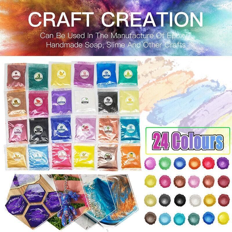 Mica Pigment Pearl Powder Resin Epoxy Premium Soaps Candle Bath Bomb Art Craft - Orange — image 2