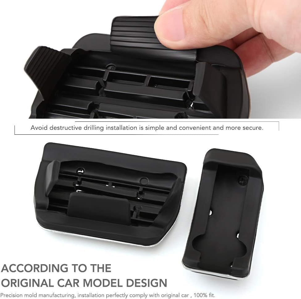 PedalStainless Steel Car Fit for Gas Pedal Cover Brake Pedals Fit Accessories Convenient Aluminum Alloy ( 2Pcs ) — image 4