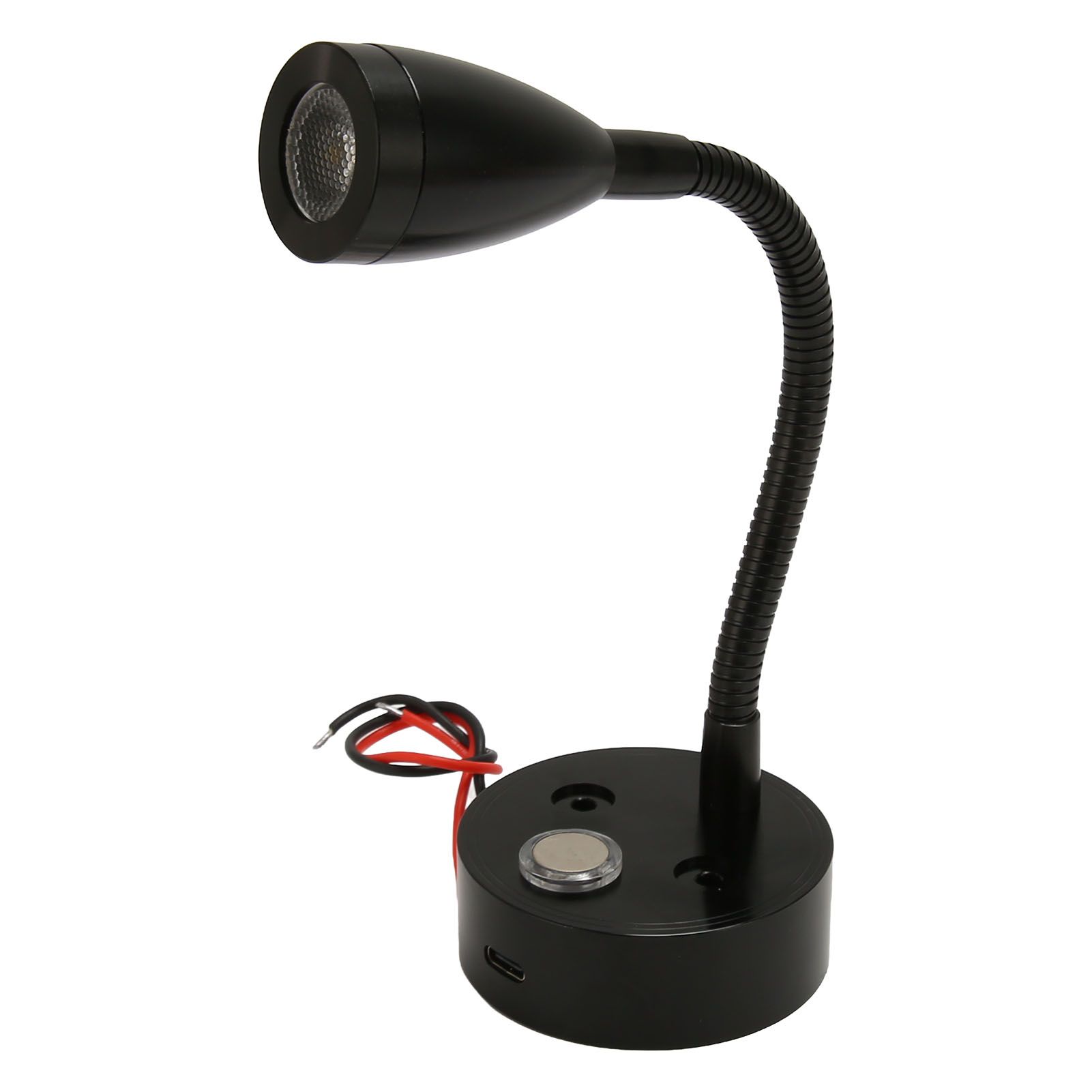 RV LED Bedside Light USB Type C 3 Color Temperature Dimmable Touch Switch Good Heat Dissipation Rust Proof RV Reading Lamp for Boat Truck Cars DC12โ24V Black โ image 4