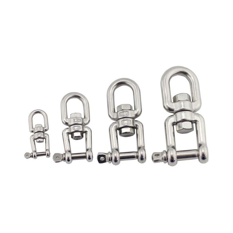 Swivel Shackles Mooring Anchor Chains 304 Stainless Steel Swivel Connector for Marine Boat, 6mm — image 3