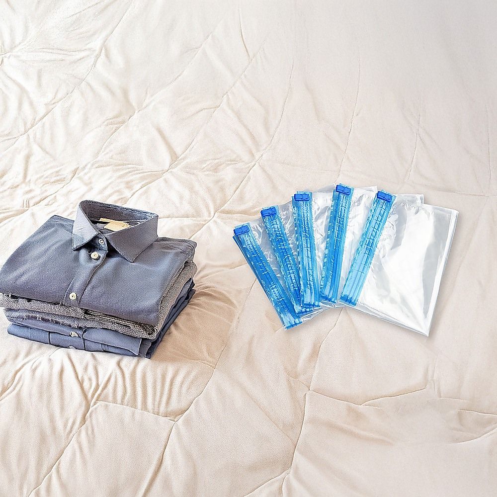 Travel Space Saver Saving Hand Roll Up Roller Seal No Vacuum Storage Bag x20 โ image 6