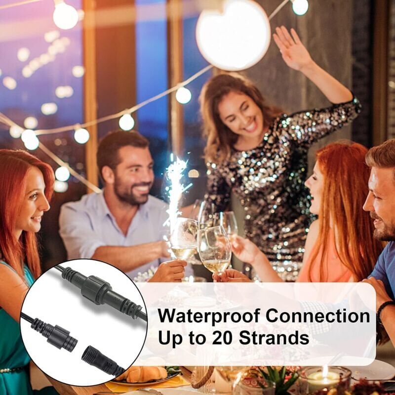 26 Bulb LED Outdoor String Lights Waterproof for Patio Garden Party, 15 m — image 4