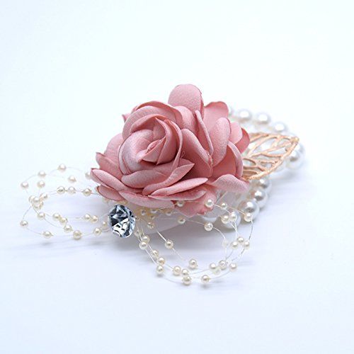 Wedding Bridal Bust Bridesmaids Pearl Leaves Wrist Flowers Party Ball Handmade Flowers Bridal Ladies Wedding Accessories — image 2