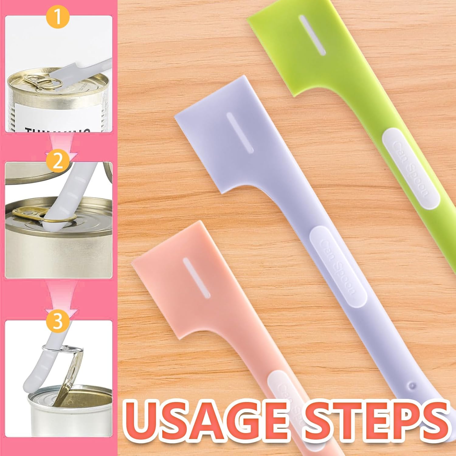 3 Pieces Silicone Kitchen Utensil Set with Heat-Resistant Spatulas and Pastry Brush for Cooking, Baking and Non-Stick Cookware, Multicolor — image 3
