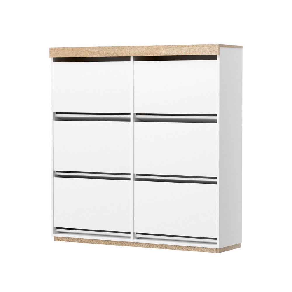 Artiss Shoe Rack Cabinet 3-Tier 45 Pairs White โ image 5