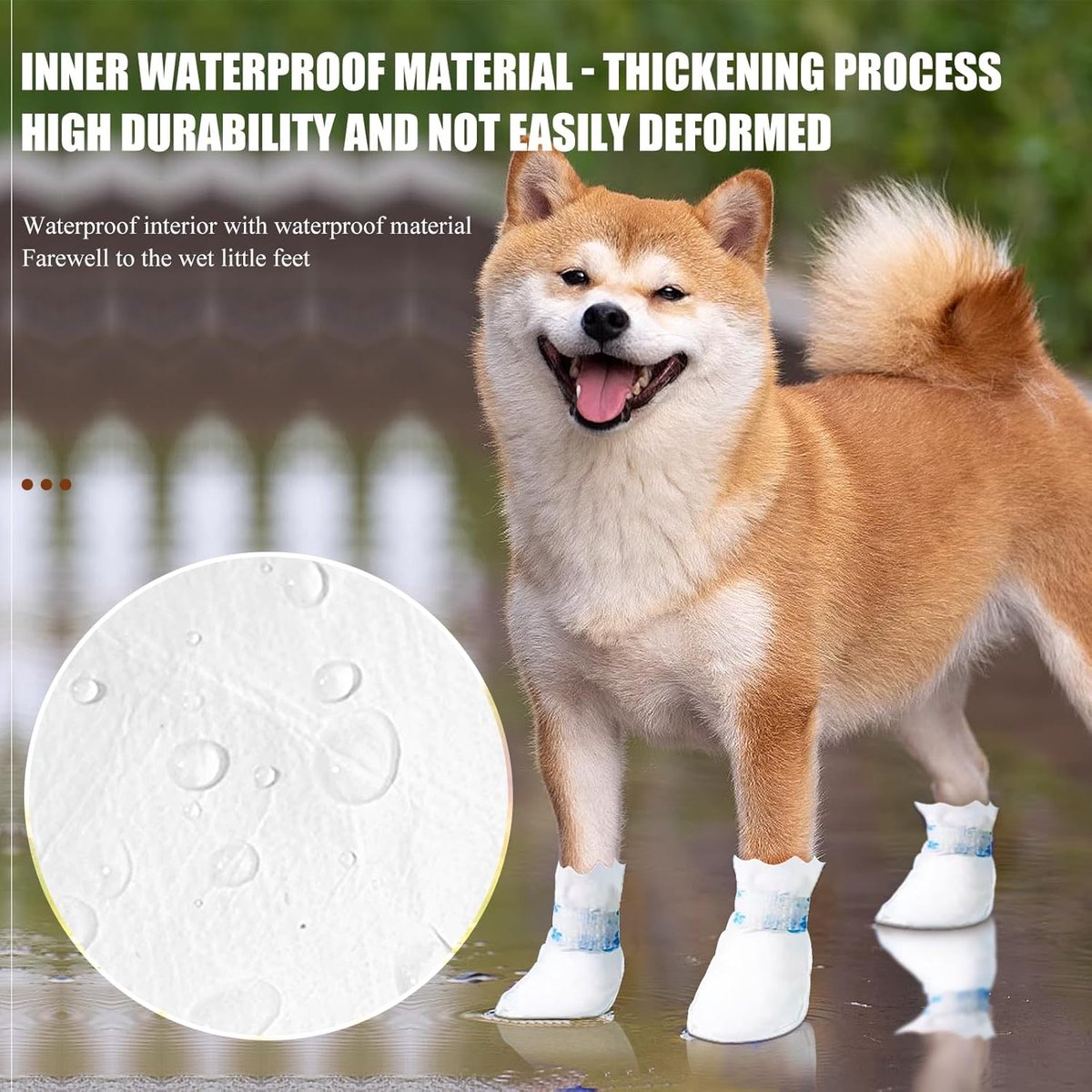 Dog Socks - 40 Pieces - Disposable Pet Socks - Waterproof - Non-Slip Dog Socks - Dog Shoes Paw Protector Socks for Dogs - Velcro Closure - Breathable — image 4