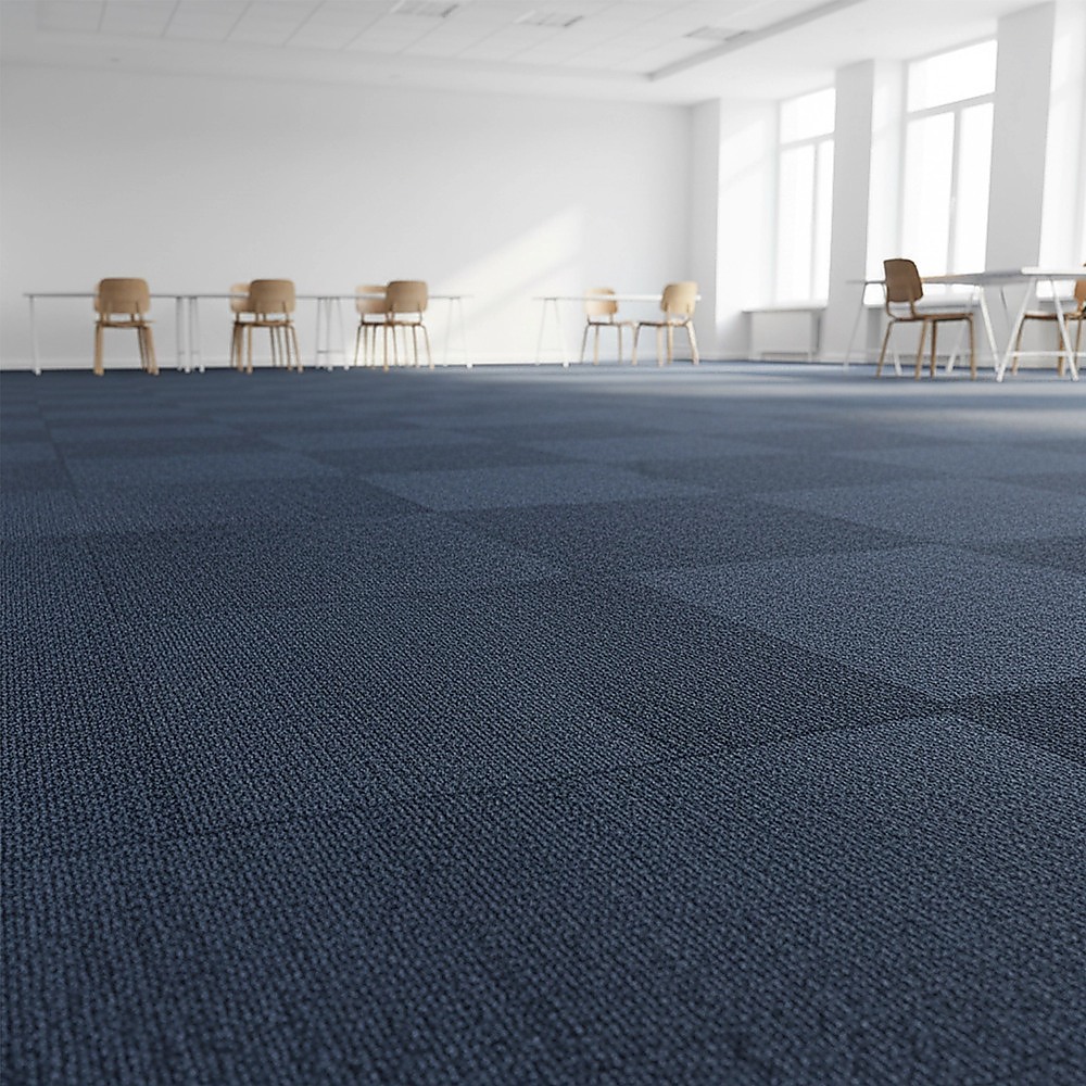 5m2 Box of Premium Carpet Tiles Commercial Domestic Office Heavy Use Flooring Blue — image 2