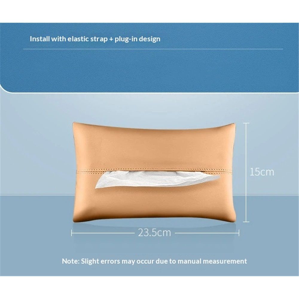 2 pack all Car Tissue Holder, Premium Microsuede Sun Visor Napkin Dispenser, Wipes Case for Backseat, Vehicle Accessories (Camel Brown) โ image 3