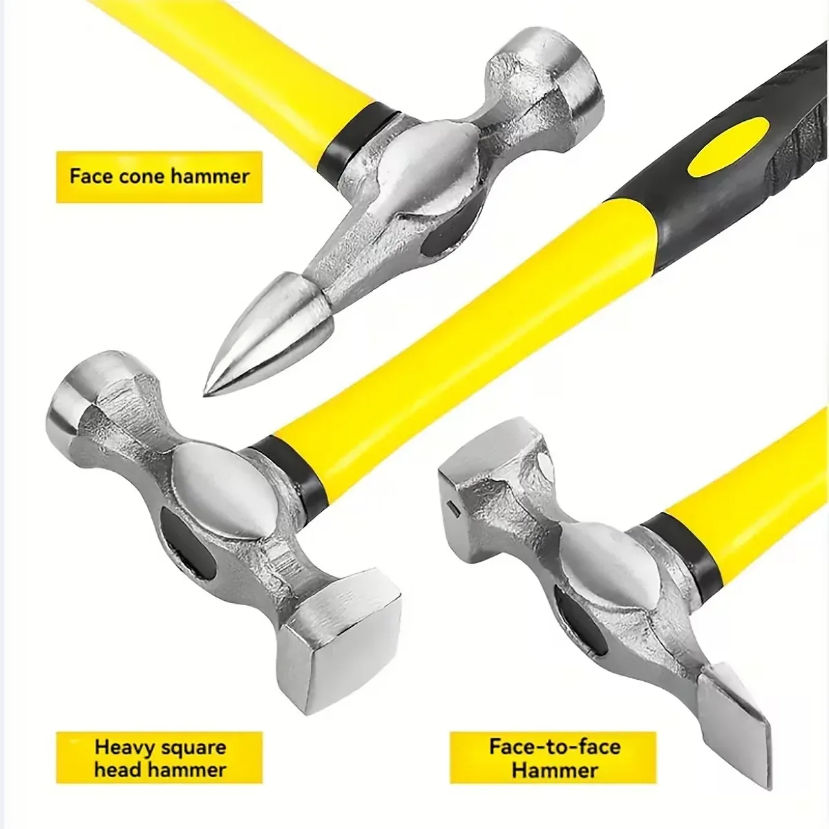 7PCS Automotive Body Repair Hammer Kit Handle Chisel Mallet Dent Remove Tool โ image 5