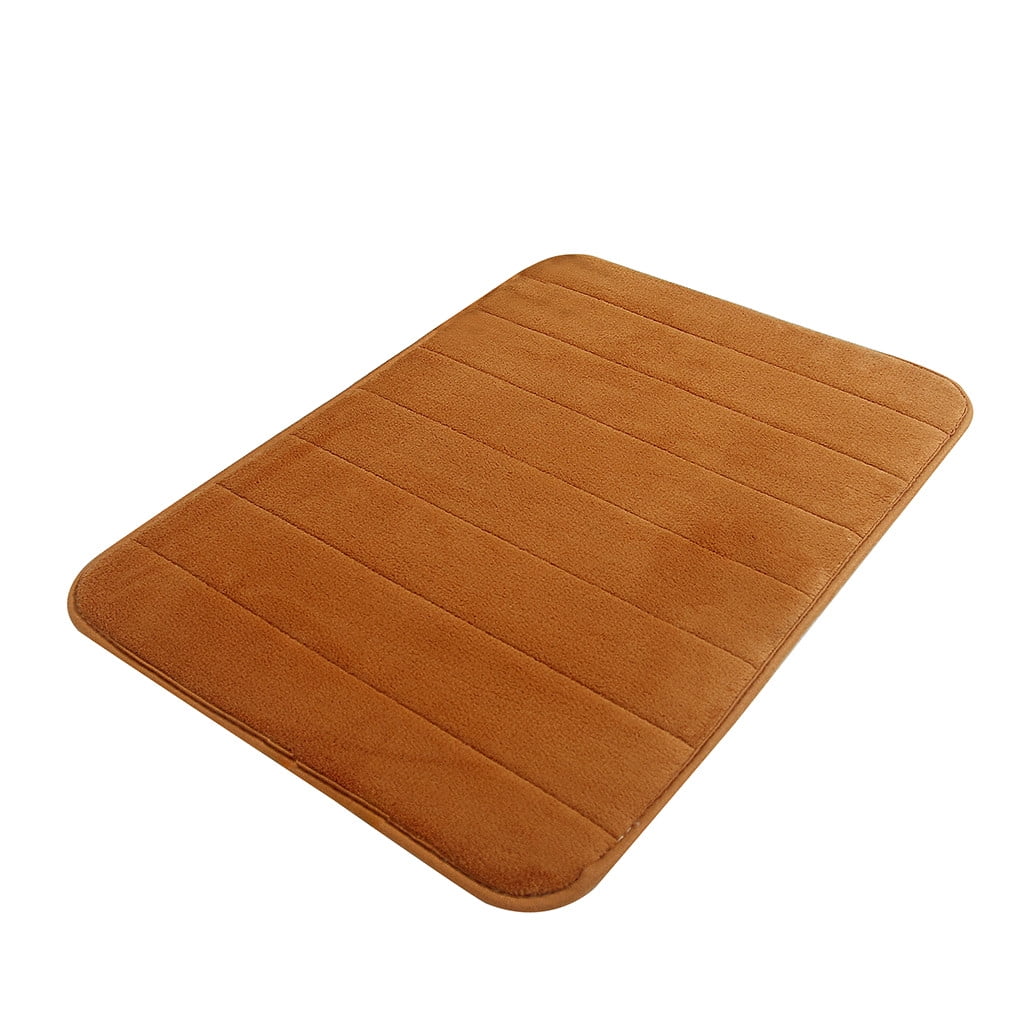Water Absorbent Shower Mat, Thick Bath Rugs for Bathroom Non Slip Ultra Soft Bathroom Rugs for Bathroom Floor & Tub(17 X 24in) 17" x 24" Brown — image 2