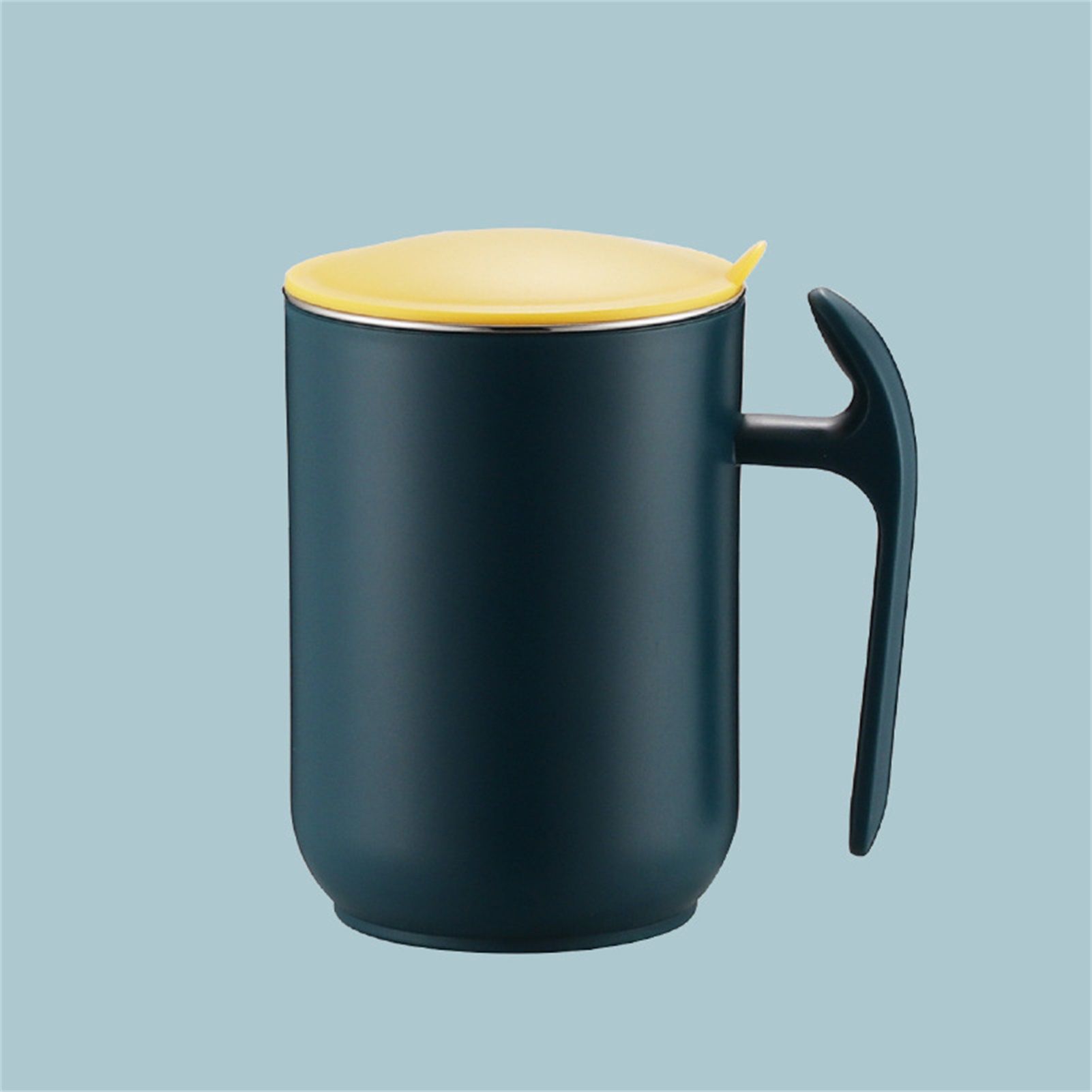 550ml Stainless Steel Double Walled Mugs Leakproof Prevent Scalding Frosted Insulated Coffee Mugs for Home Cafe Office Dark Green 550ml — image 6