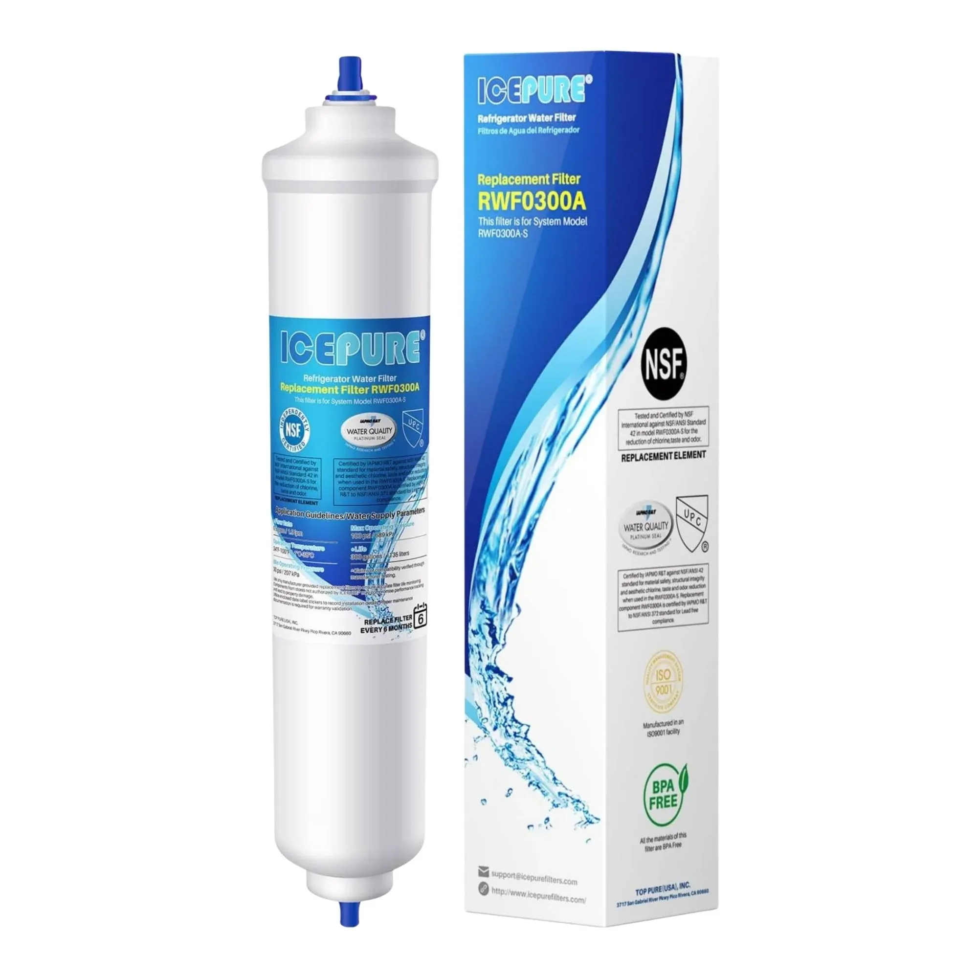 EXTERNAL FRIDGE WATER FILTER For MAYTAG AMANA MIELE BEKO FISHER PAYKEL LIEBHERR