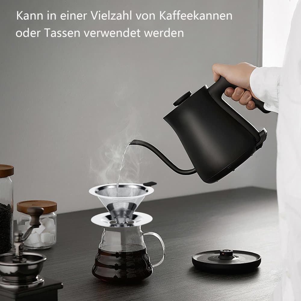 Stainless steel reusable coffee filter, easy to clean and durable, environmentally friendly for brewed coffee, 11.5CM — image 6