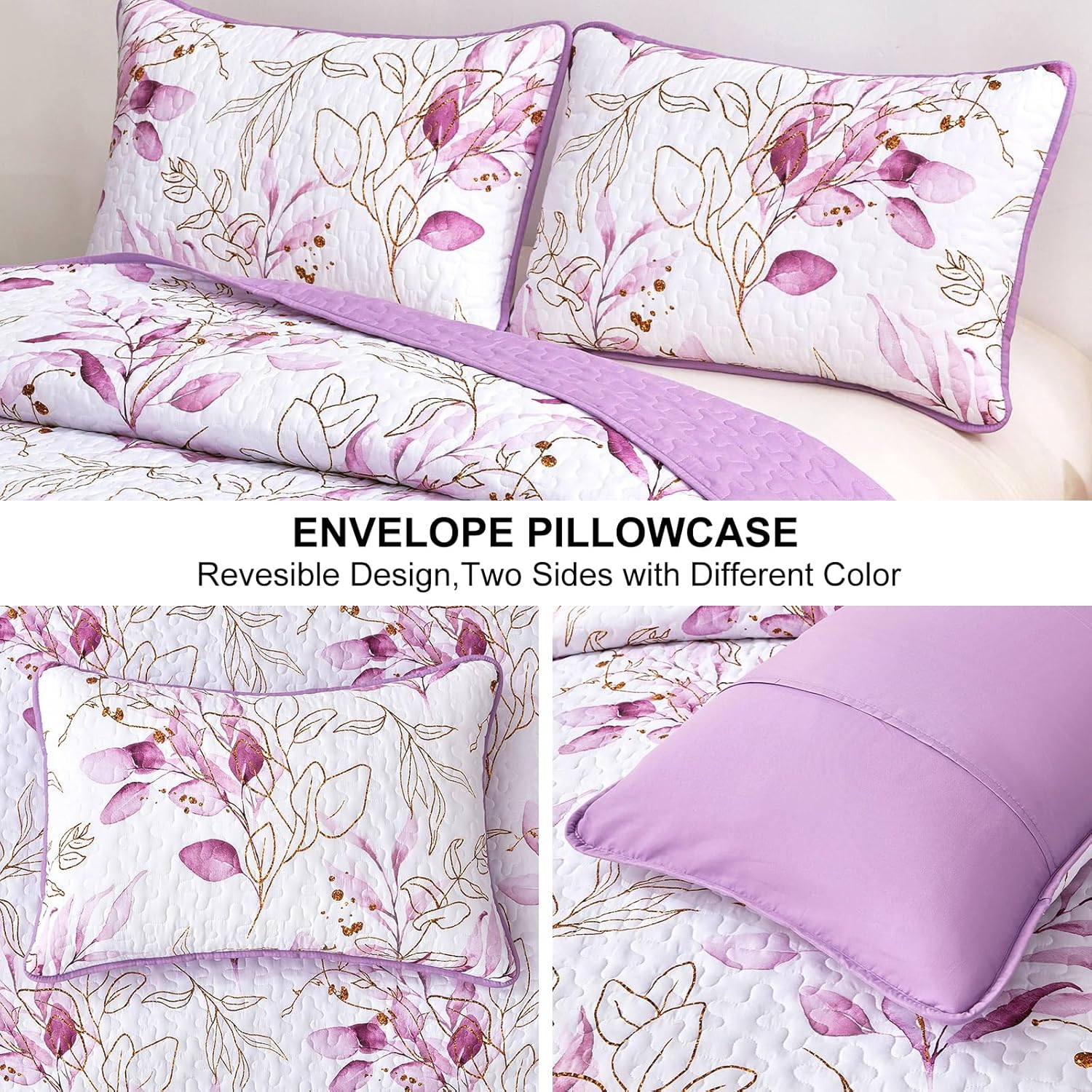 Unique Quilted bedspread and pillowcovers set: Stand Out in Style - Queen size โ image 4