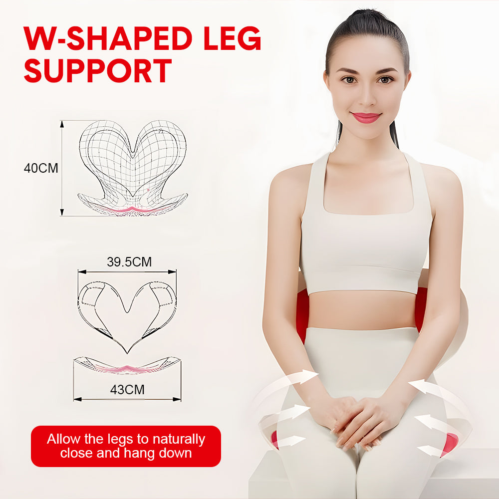 BKT Cushion Portable Ergonomic Lower Back Seat Lumbar Support Chair Posture Correction Max Load 110kg for Home Office Chair and Floor Seat Red Heart Design — image 3