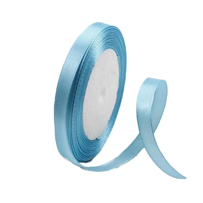 10mm Width Satin Hair Ribbon Wedding Party Decoration Gift Banquet 5m - Blue