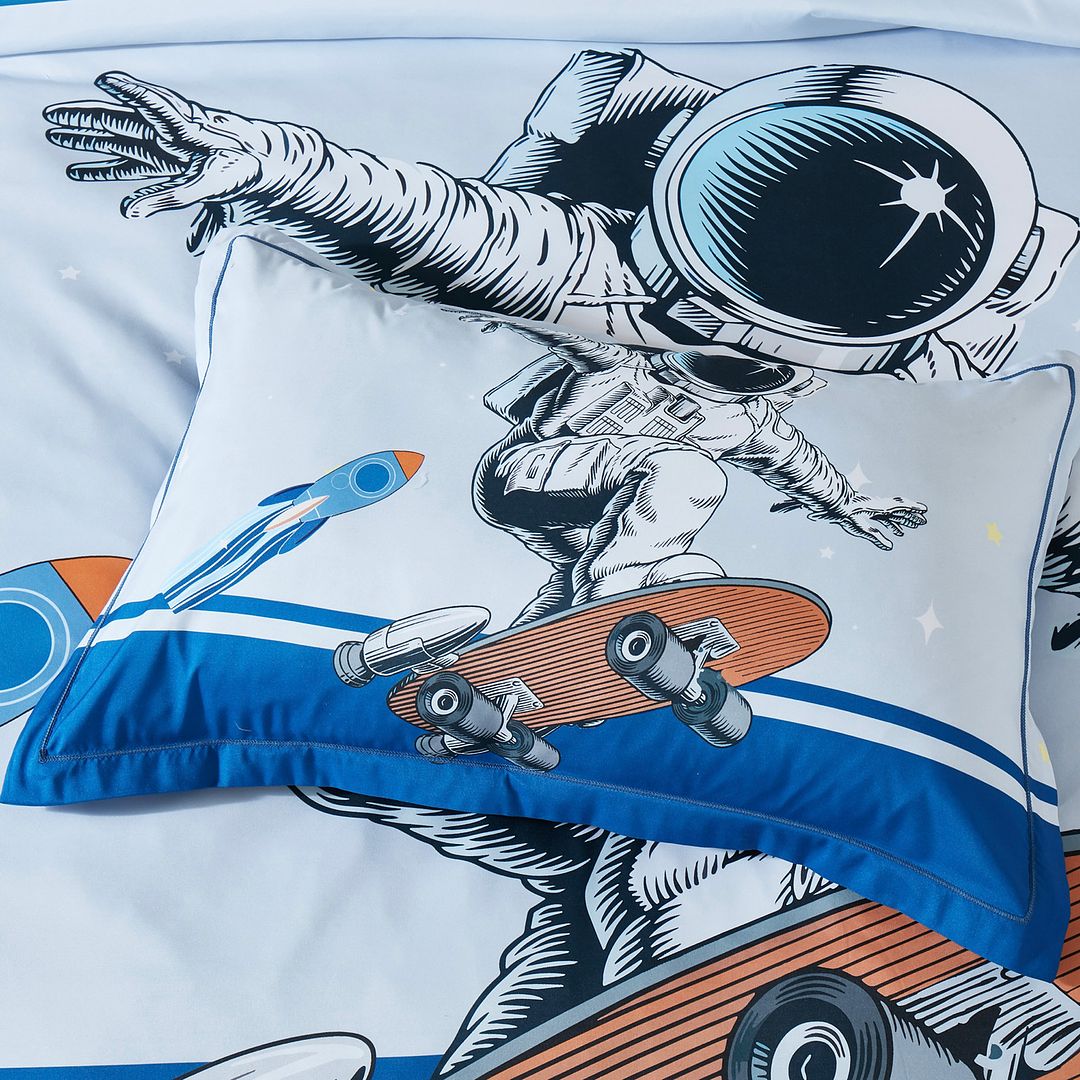 Astronaut Kids Quilt Cover Set - Double Size — image 4
