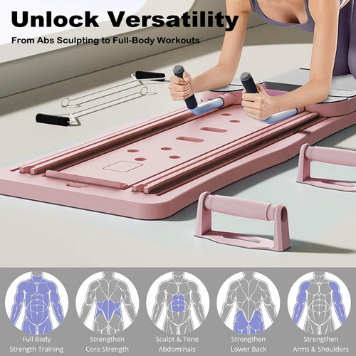 Abdominal Exercise Board Push Up Board Pilates Reformer Set Fitness Equipment — image 3
